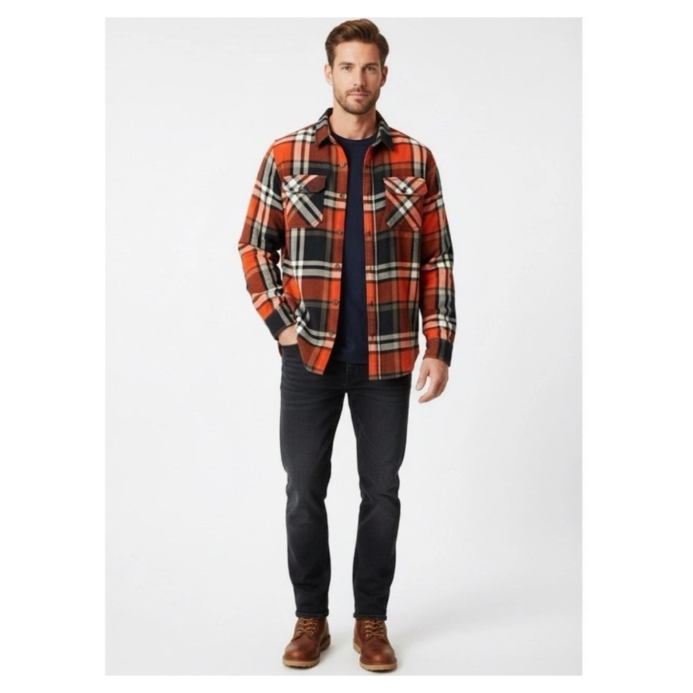 The North Face Plaid 100% Cotton Shirt Men's Button Up Long Sleeve